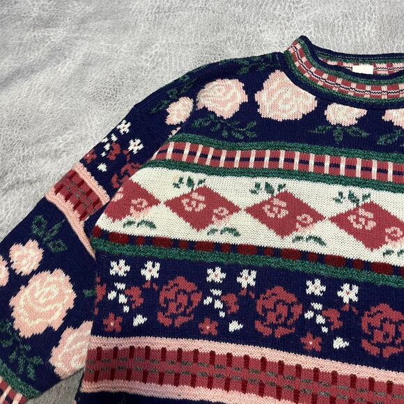 Vintage striped patterned crewneck sweater - Picture 2 of 7